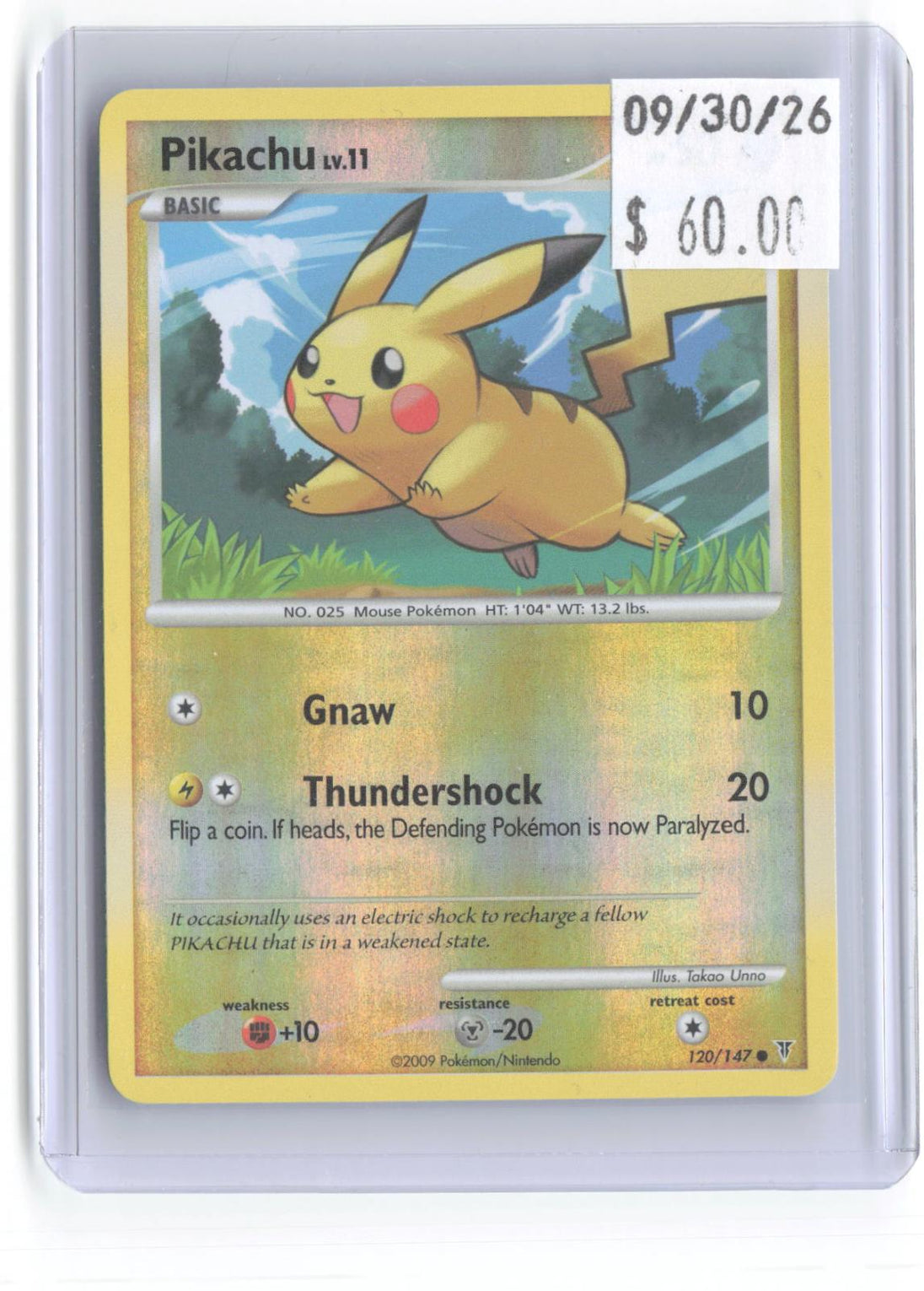 Pikachu 120/147 Common Supreme Victors Pokemon Reverse Holo Lightly Played