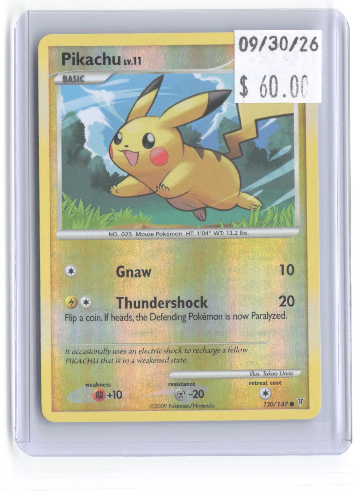 Pikachu 120/147 Common Supreme Victors Pokemon Reverse Holo Lightly Played