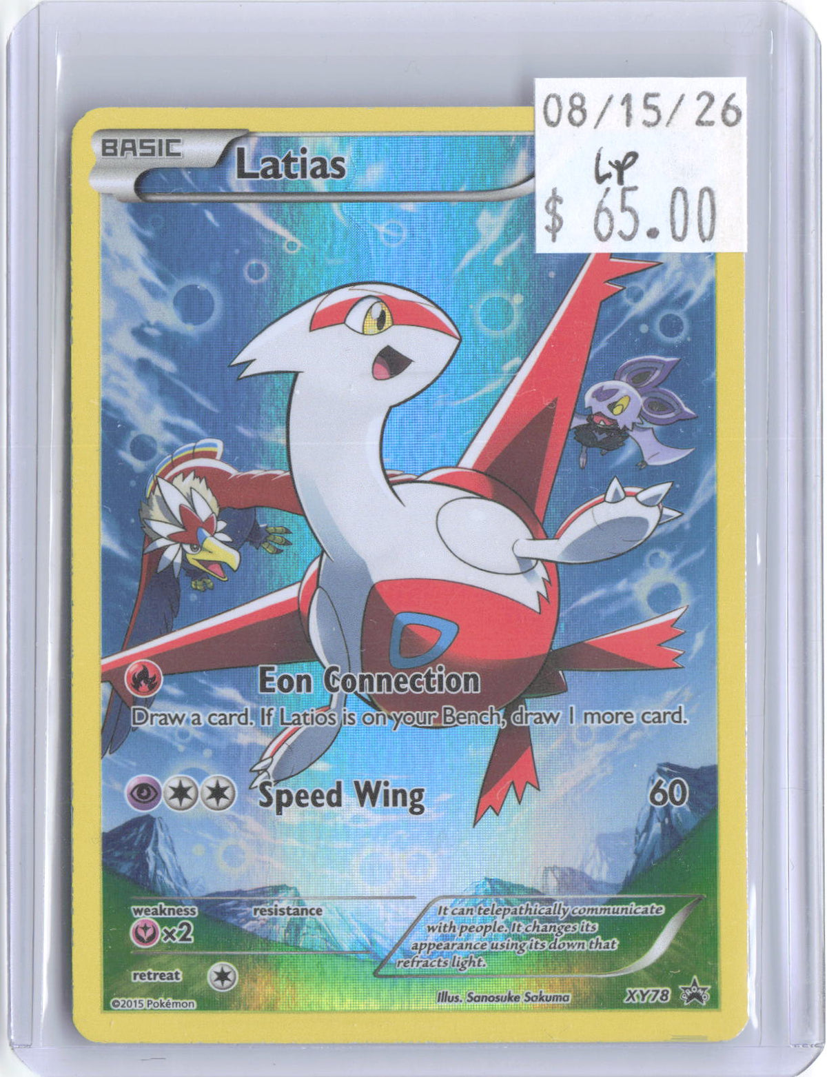 Latias (Full Art Promo) XY78 Holo Promo XY Promo Pokemon Lightly Played