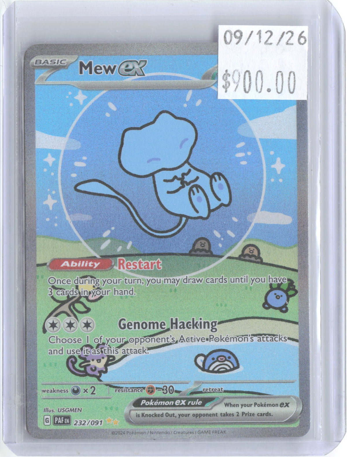 Mew ex 232/091 Special Illustration Rare Paldean Fates Pokemon Holo Near Mint