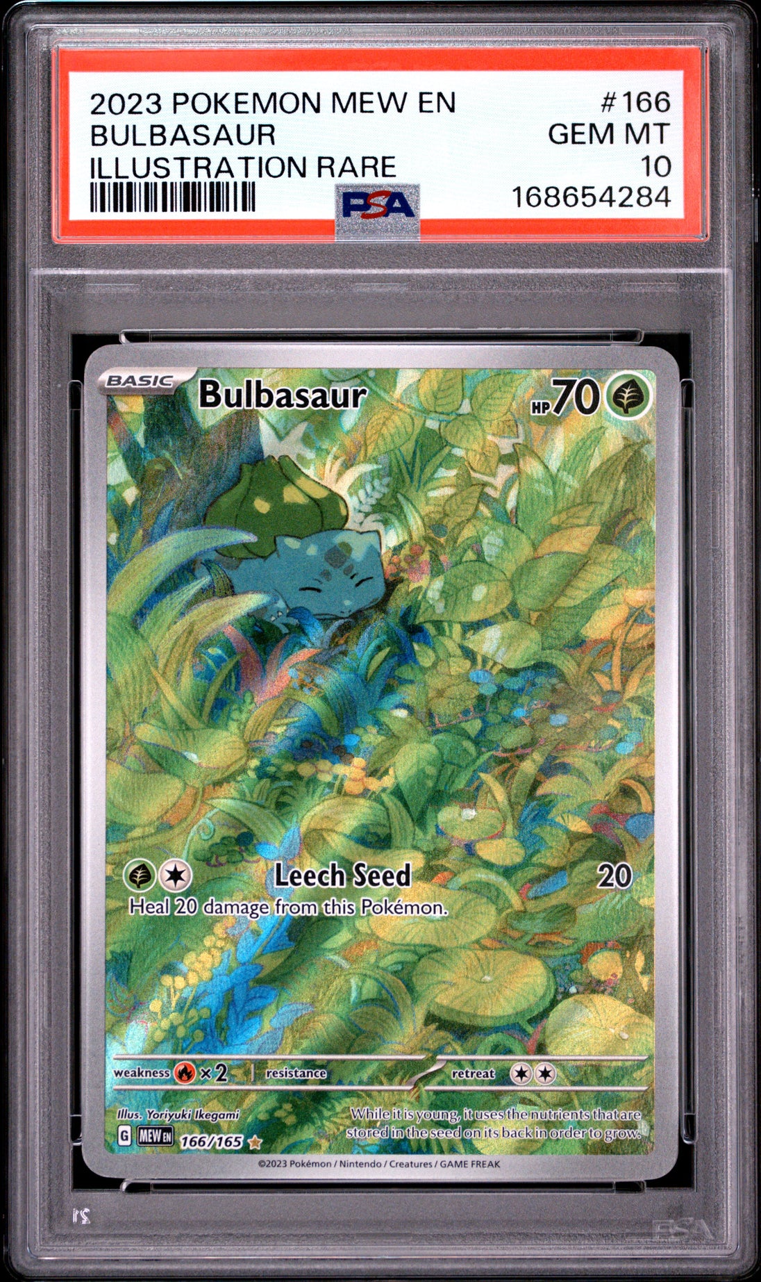Bulbasaur 166/165 Illustration Rare 151 Pokemon PSA 10