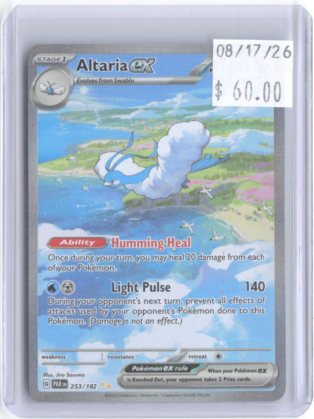 Altaria ex 253/182 Special Illustration Rare Paradox Rift Pokemon Holo Near Mint