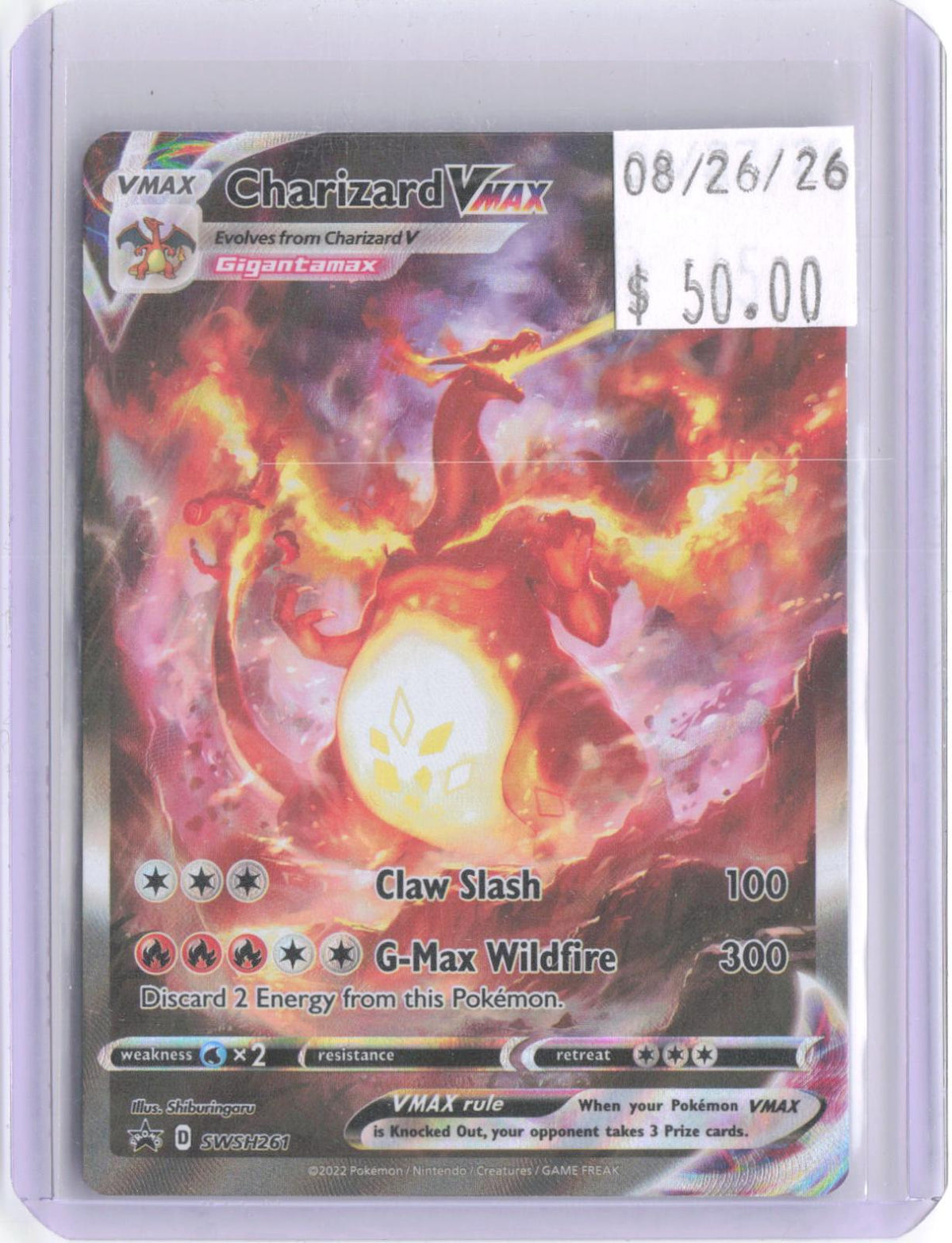 Charizard VMAX SWSH261 Holo Promo Sword & Shield Promo Pokemon Near Mint