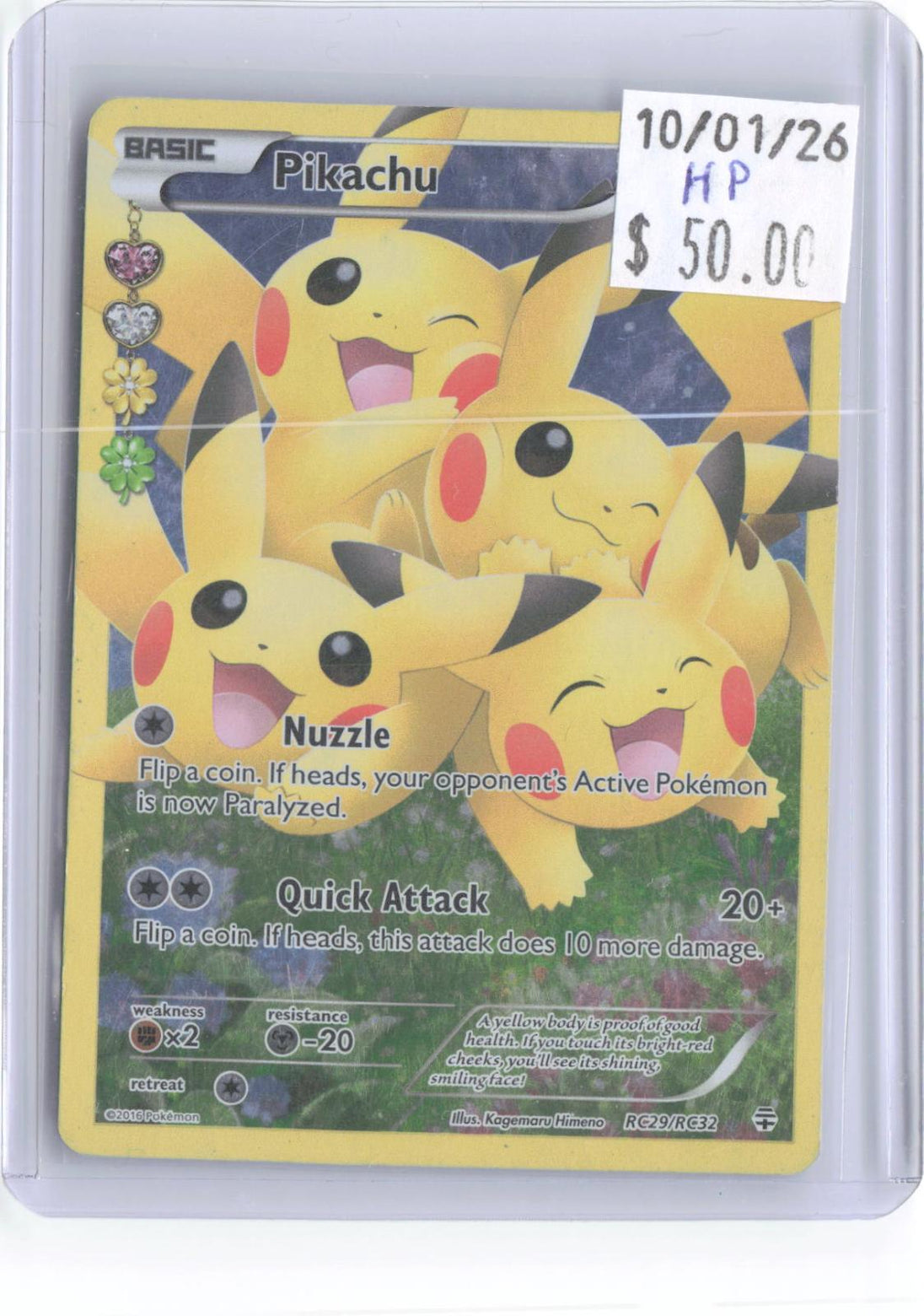 Pikachu RC29/RC32 Ultra Rare Generations Pokemon Holo Heavily Played