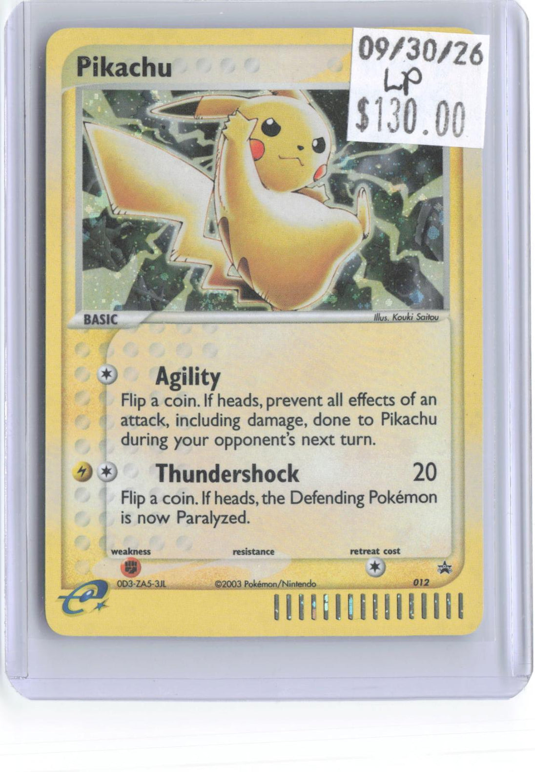 Pikachu 012 Promo Nintendo Black Star Promos Pokemon Lightly Played