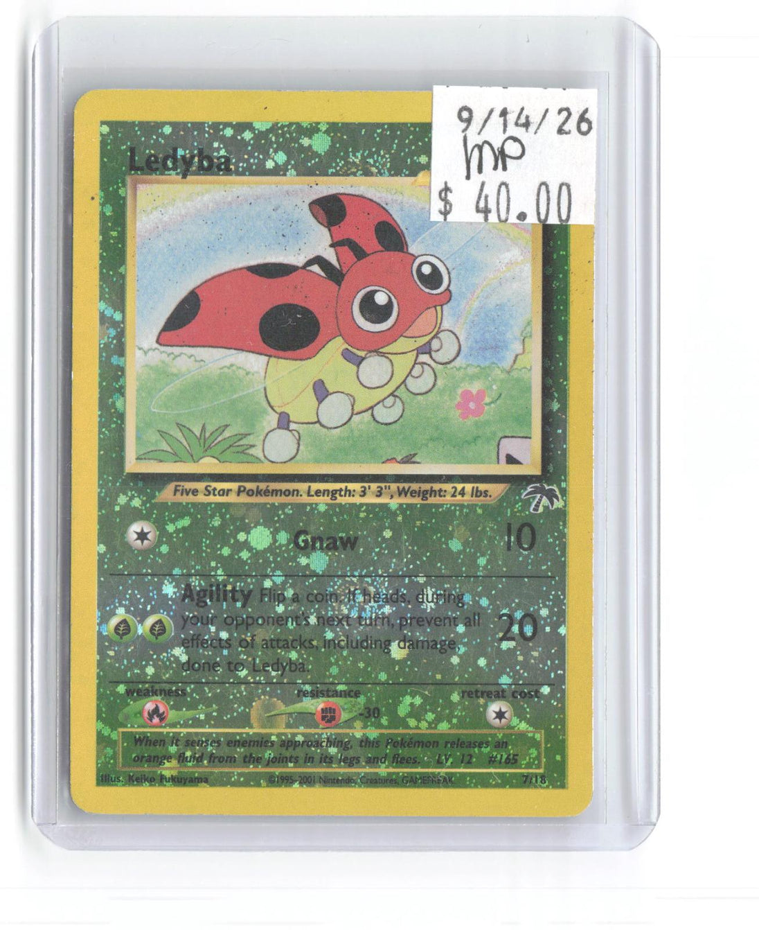 Ledyba 7/18 Southern Islands Pokemon Reverse Holo Moderately Played