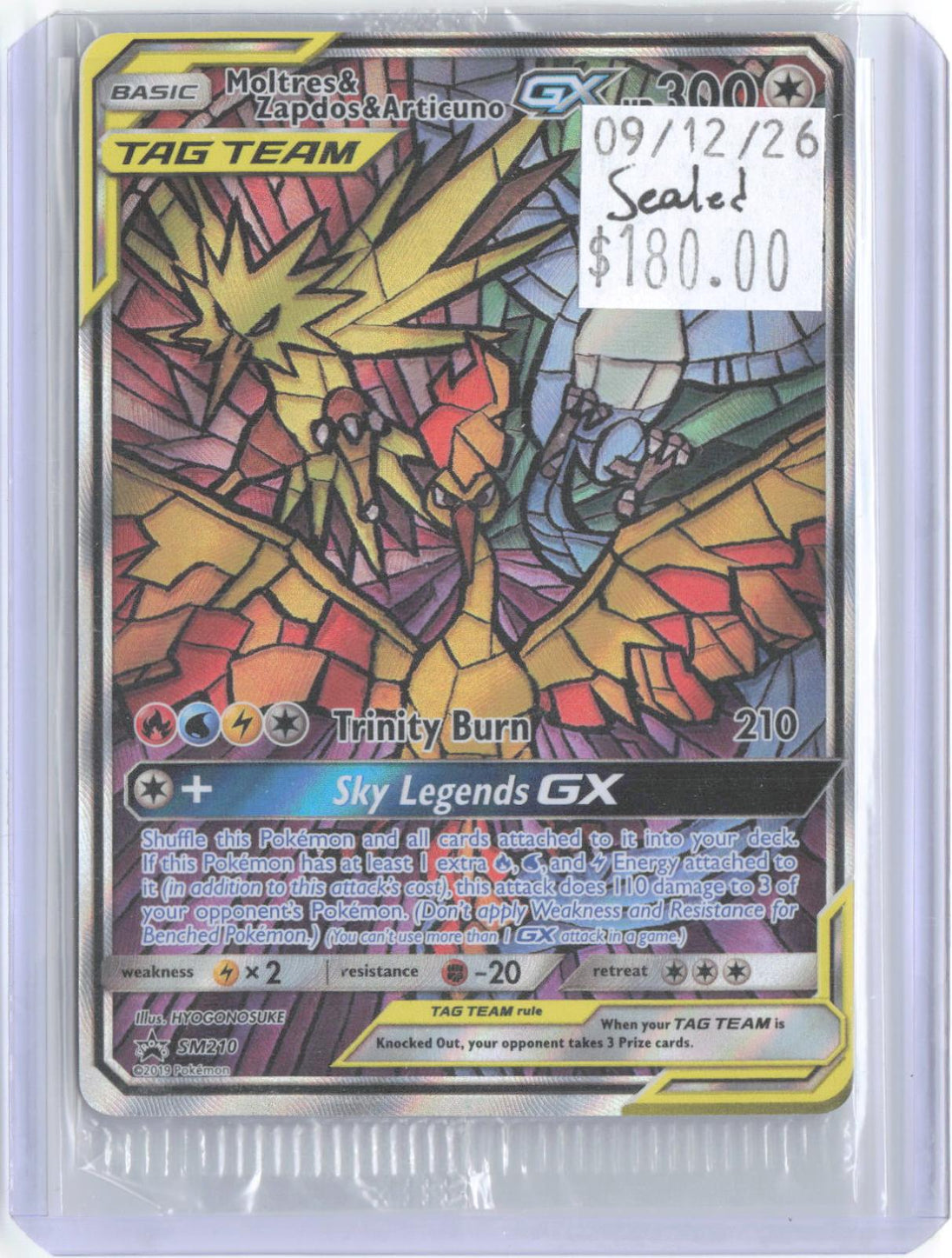 Moltres & Zapdos & Articuno GX SM210 Holo Promo Sun & Moon Promo Pokemon Sealed