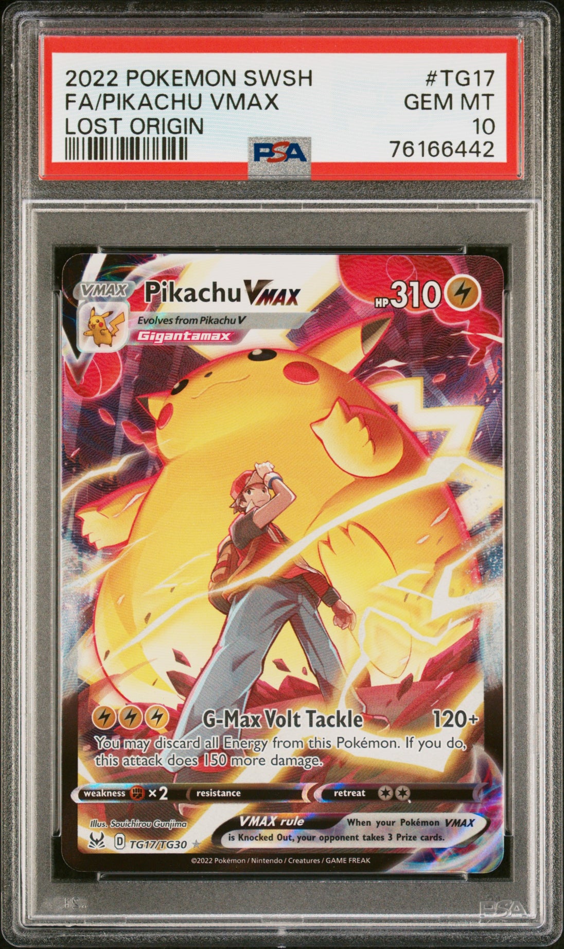 Pikachu Vmax TG17/TG30 Lost Origin Pokemon PSA 10