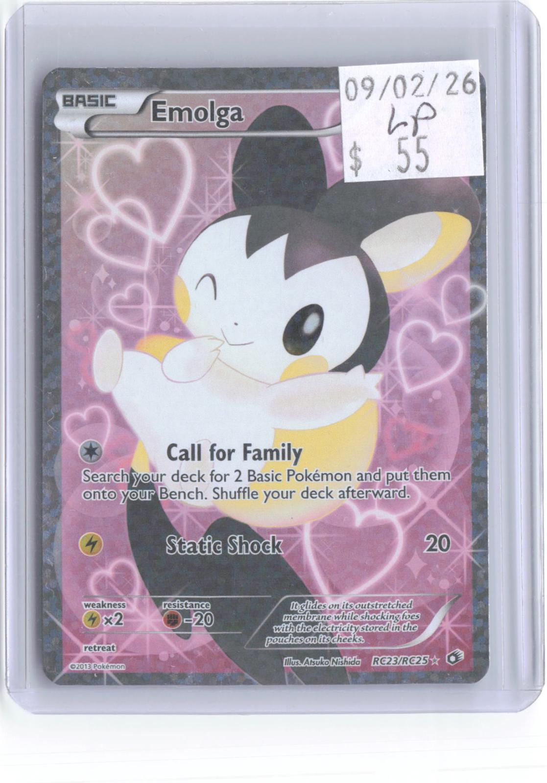 Emolga RC23/RC25 Holo Legendary Treasures: Radiant Collection Pokemon LP