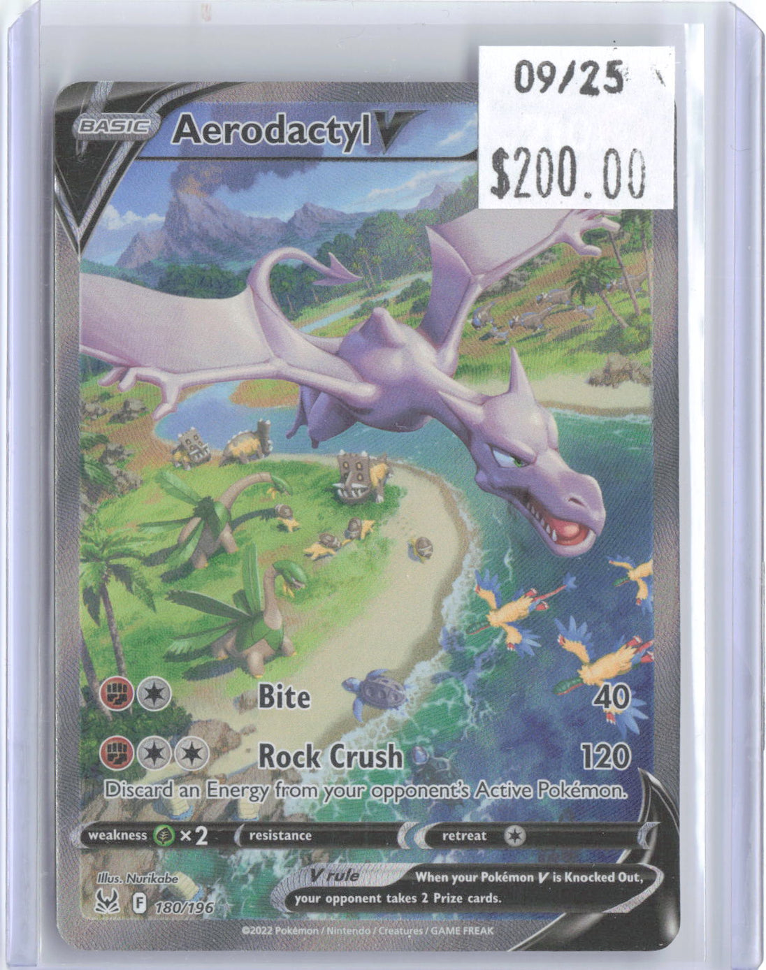 Aerodactyl V 180/196 Ultra Rare Lost Origin Pokemon Holo Near Mint