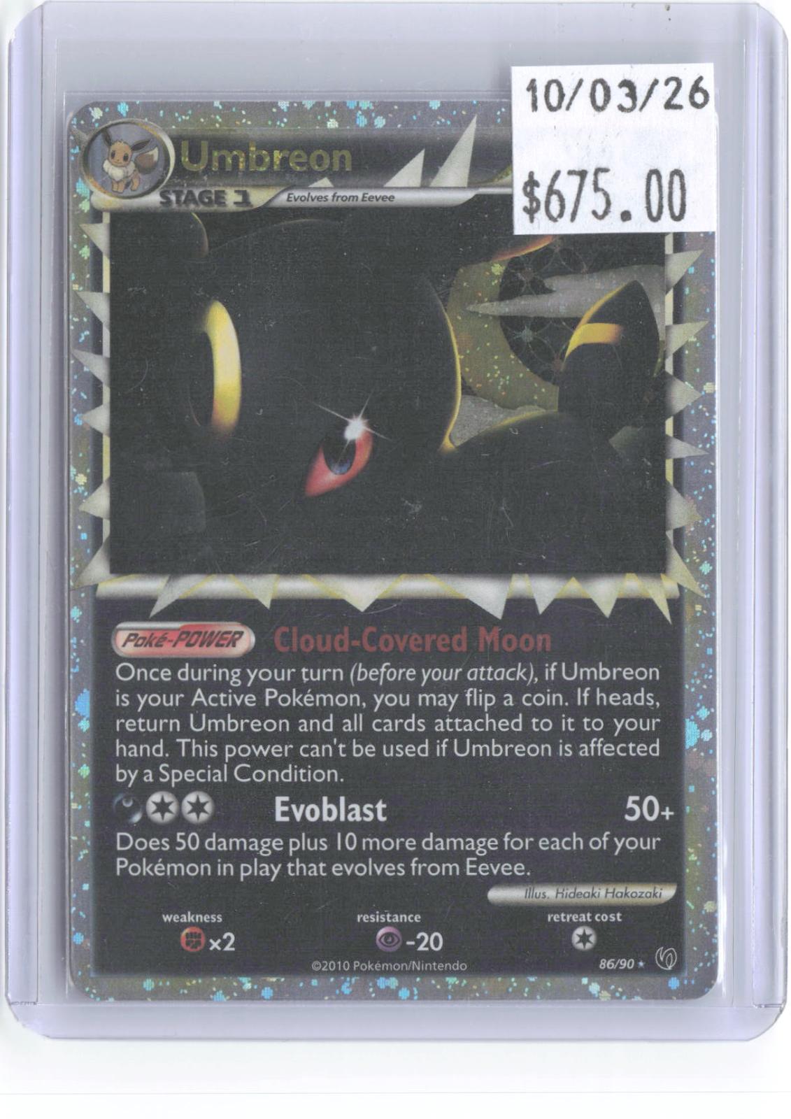 Umbreon 86/90 Prime HGSS Undaunted Pokemon Holo Near Mint