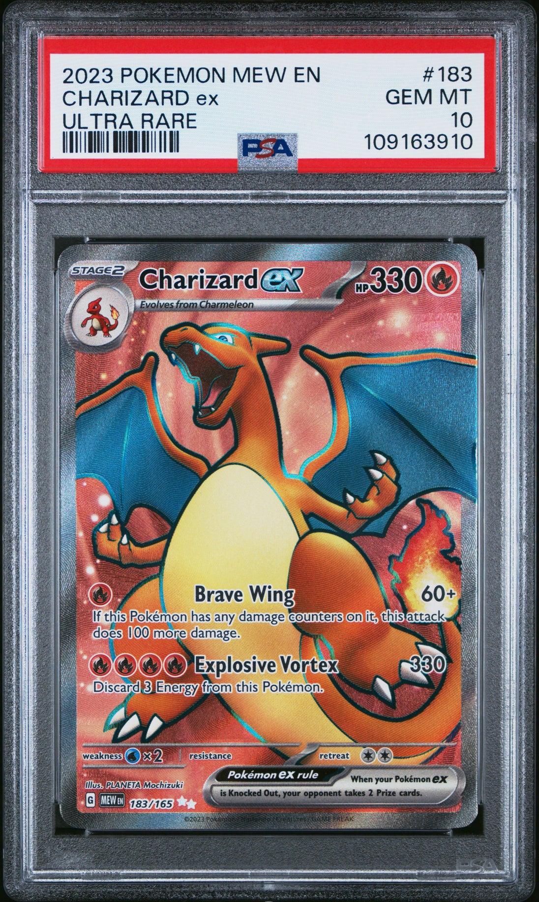 Charizard EX 183/165 Ultra Rare 151 Pokemon PSA 10