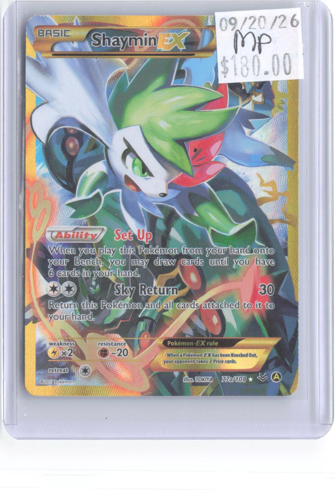 Shaymin EX 77A/108 Holo Promo Alternate Art Promos Pokemon Moderately Played