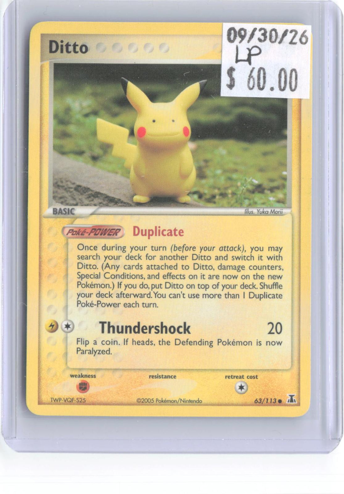 Ditto 63/113 Common Delta Species Pokemon Lightly Played