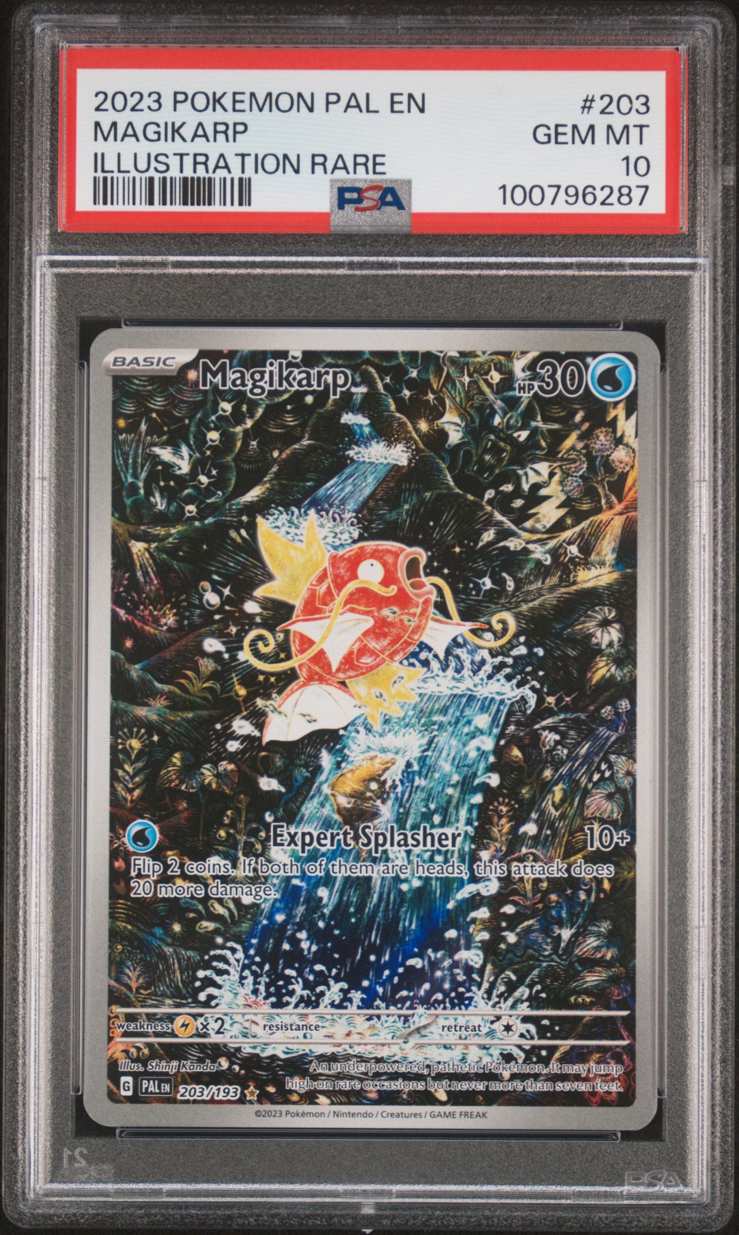 Magikarp 203/193 Illustration Rare Paldea Evolved Pokemon PSA 10