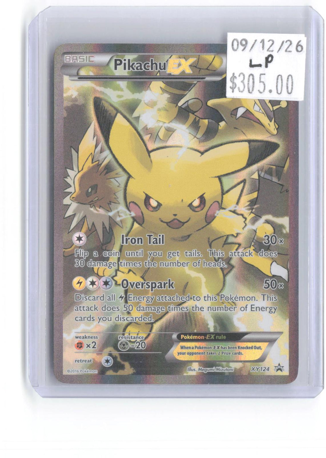 Pikachu EX XY124 Holo Promo XY Promo Pokemon Lightly Played