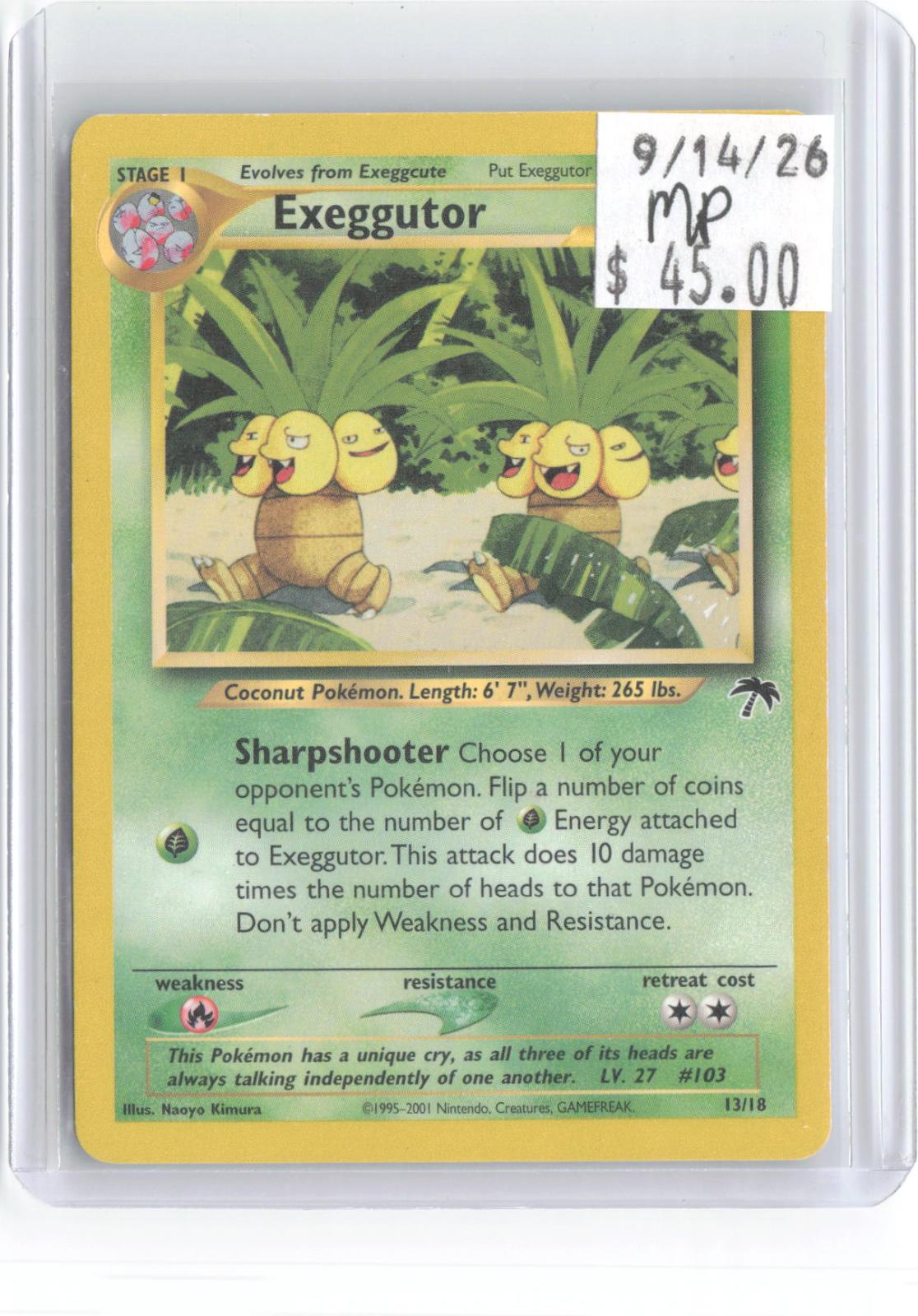 Exeggutor 13/18 Southern Islands Pokemon Moderately Played