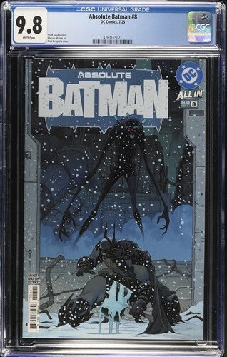 CGC 9.8 Absolute Batman #8 cover "A" 1st Printing SNYDER DRAGOTTA first