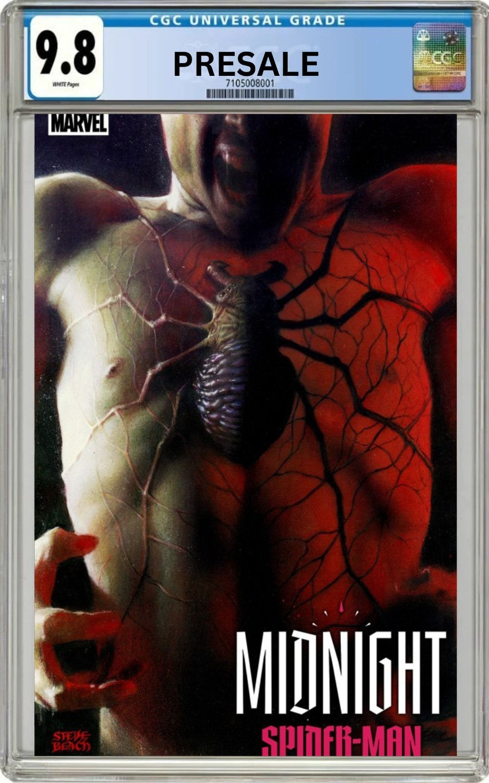 CGC 9.8 Midnight Spider-Man #1 SECOND PRINT Steve Beach Cover Pre-Sale 10/28/26