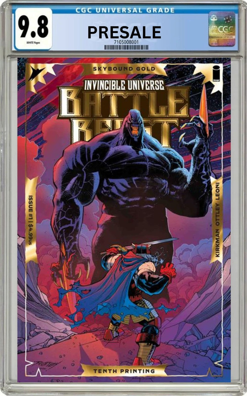 CGC 9.8 Invincible Universe Battle Beast #1 TENTH PRINT "B" Pre-sale 10/14/26