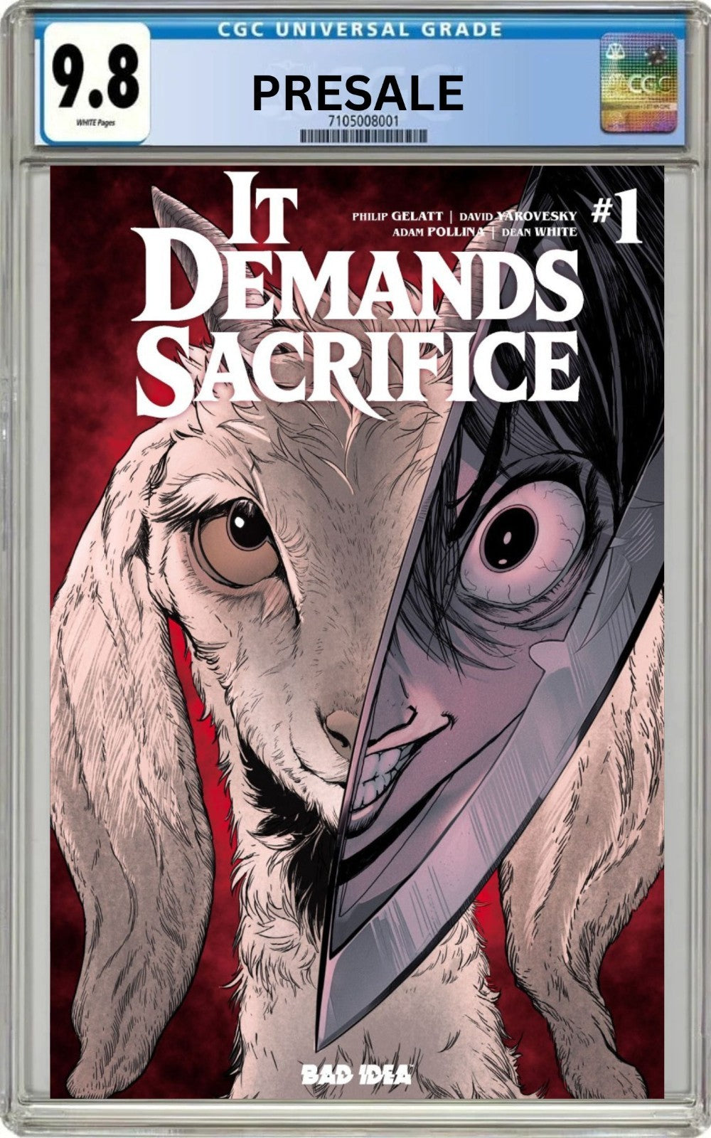 CGC 9.8 It Demands Sacrifice #1 Pollina Cover Pre-Sale 10/7/26