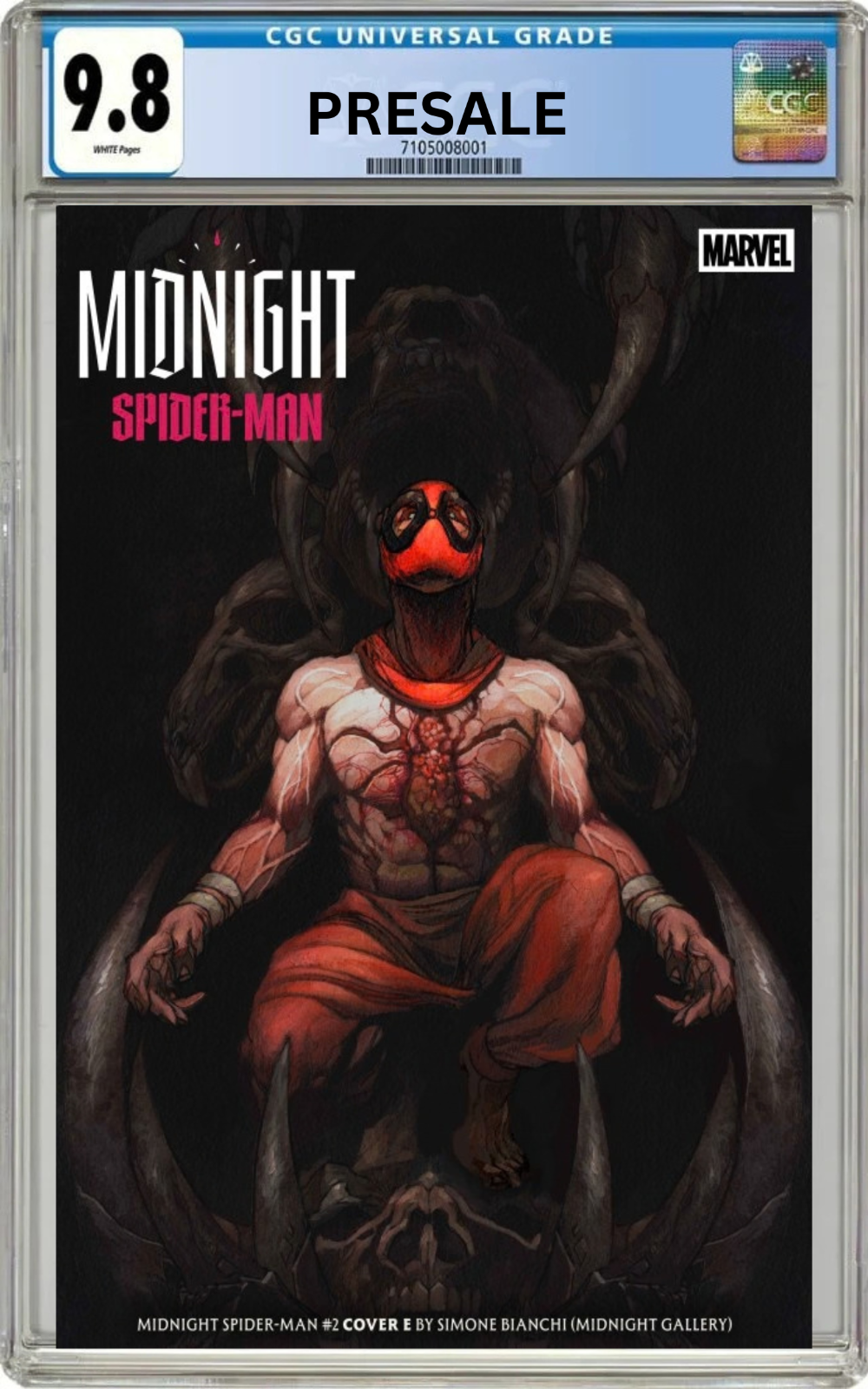 PRESALE 11/18/2026 CGC 9.8 Midnight Spider-Man #2 Cover E 1:25 Simone Bianchi
