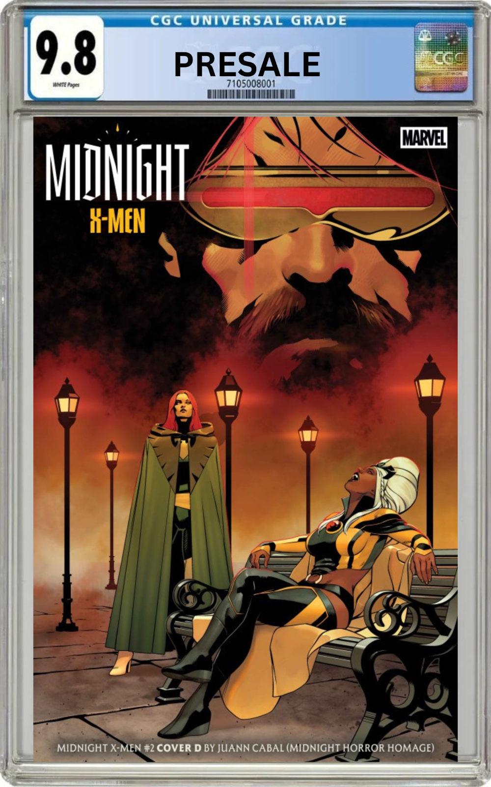 PRESALE 11/18/2026 CGC 9.8 Midnight X-Men #2 Cover D Juann Cabal Midnight Horror