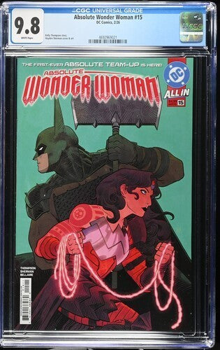 CGC 9.8 Absolute Wonder Woman #15 Hayden Sherman Cover A Batman 16 *IN STOCK!*