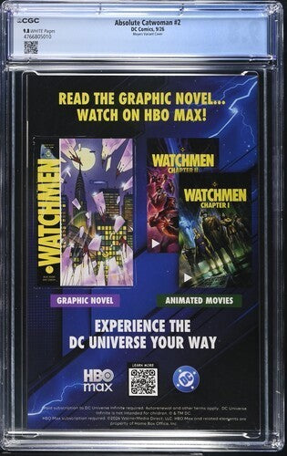 CGC 9.8 Absolute Catwoman #2 Jon Boy Myers "D"