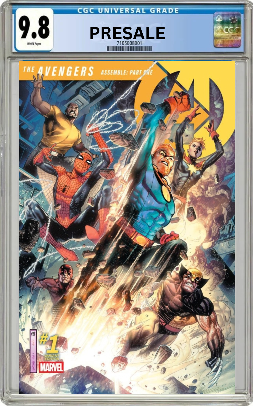 PRESALE 11/4/2026 CGC 9.8 Avengers #1 Jim Cheung 1:50 Variant Cover
