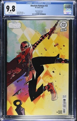 CGC 9.8 Absolute Batman #22 Brett Bean Cover "C" Variant