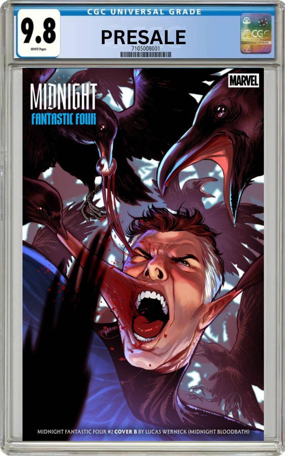 PRESALE 11/18/2026 CGC 9.8 Midnight Fantastic Four #2 Cover B Bloodbath Variant