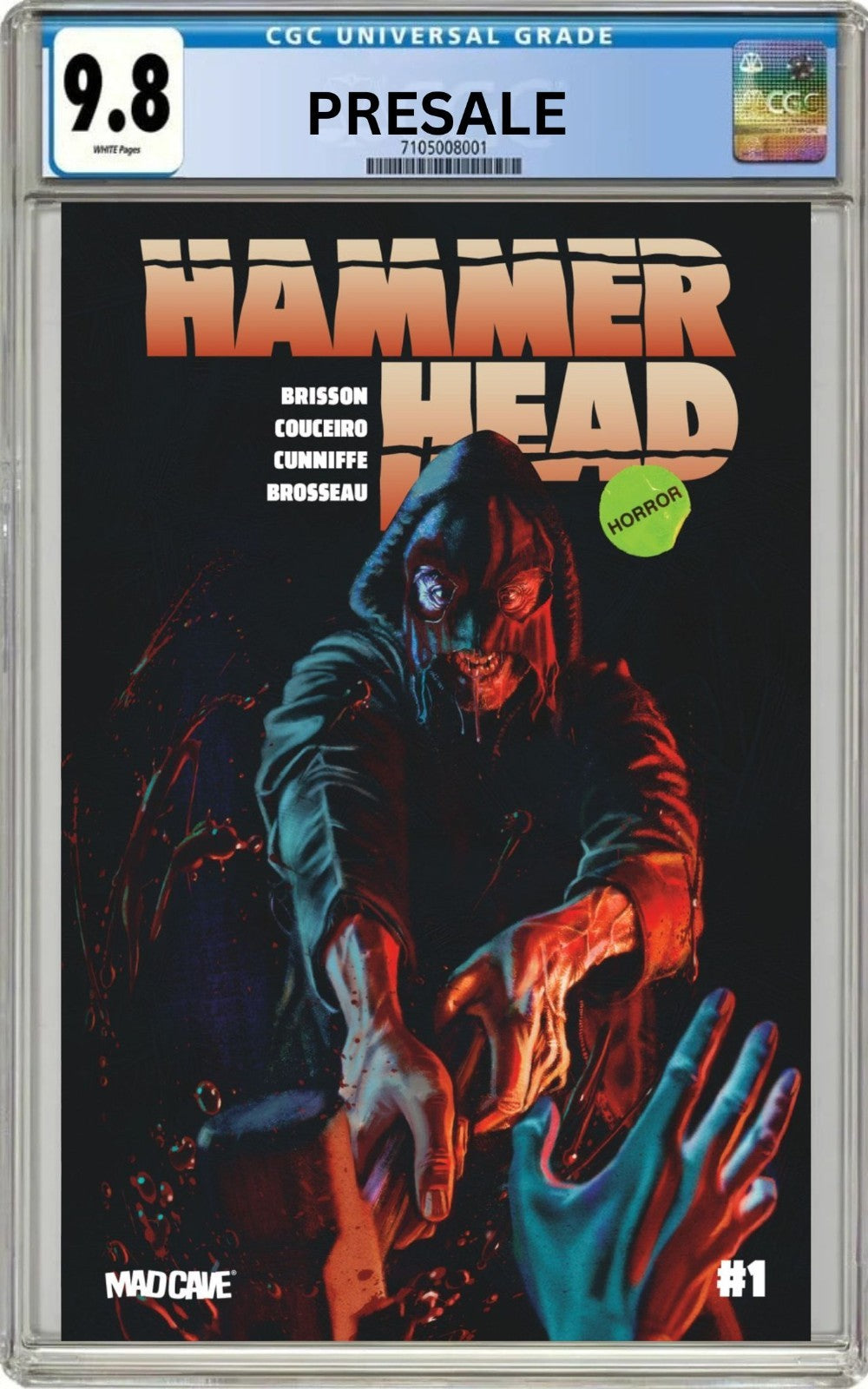 CGC 9.8 Hammer Head #1 Justin Coffee Variant Mad Cave Studios Pre-Sale 10/14/26