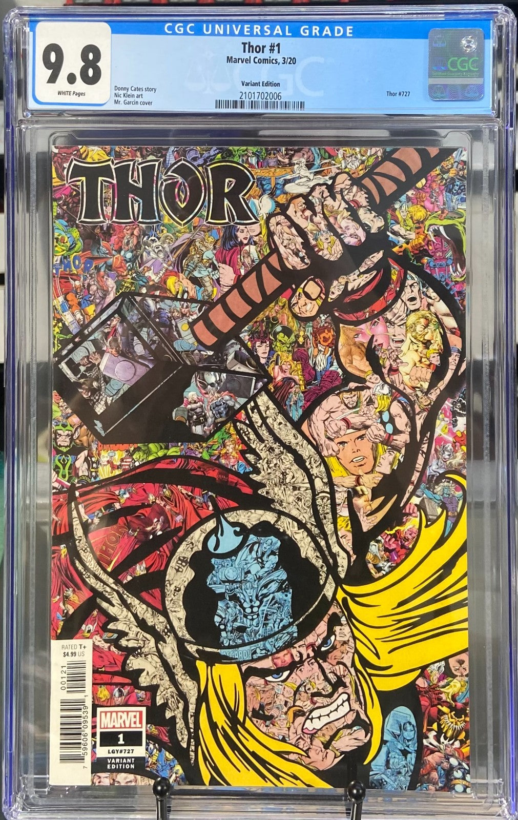 CGC 9.8 Thor #1 Garcin collage variant Marvel Comics 2020
