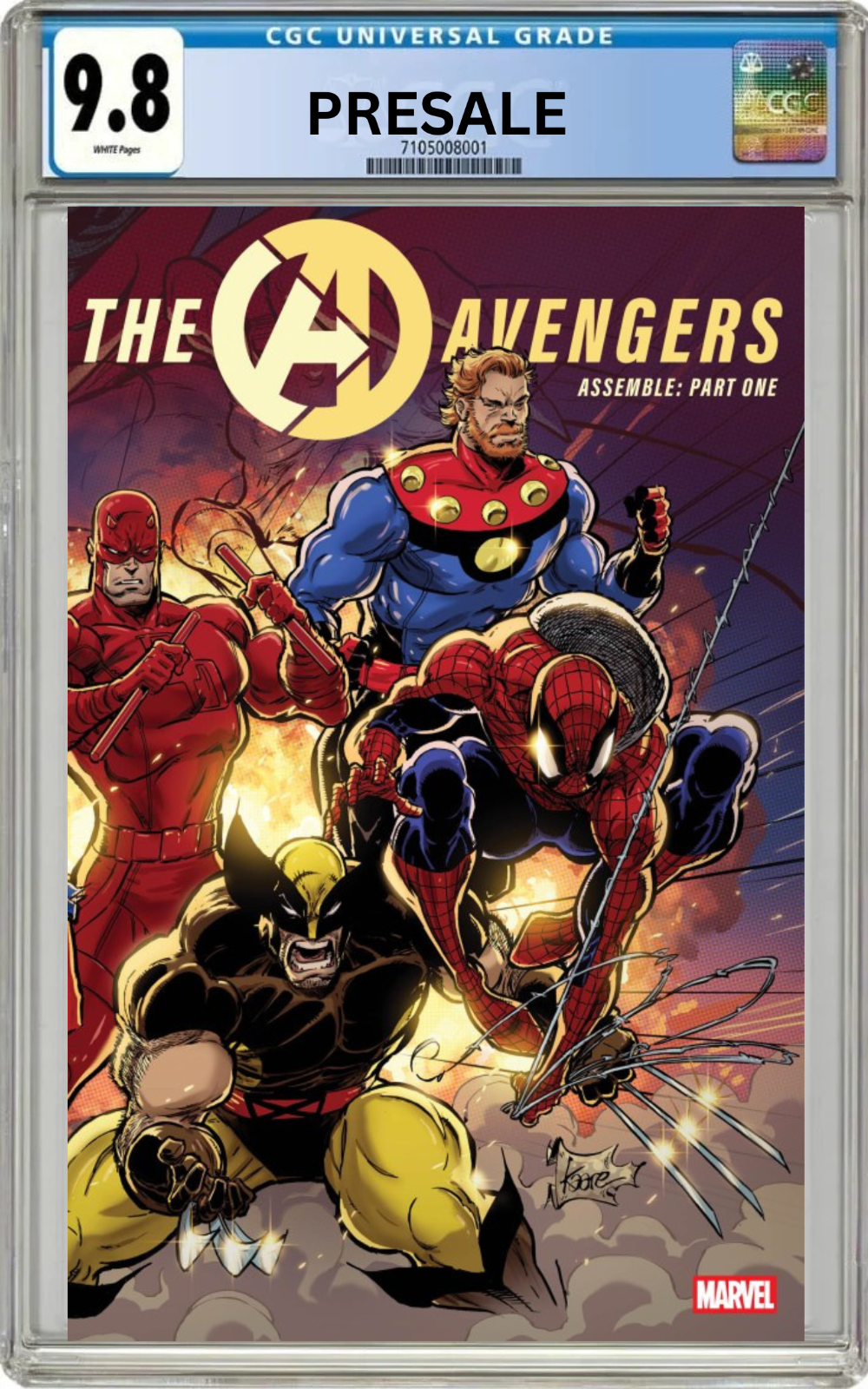 PRESALE 11/4/2026 CGC 9.8 Avengers #1 Kaare Andrews Wraparound Variant Cover