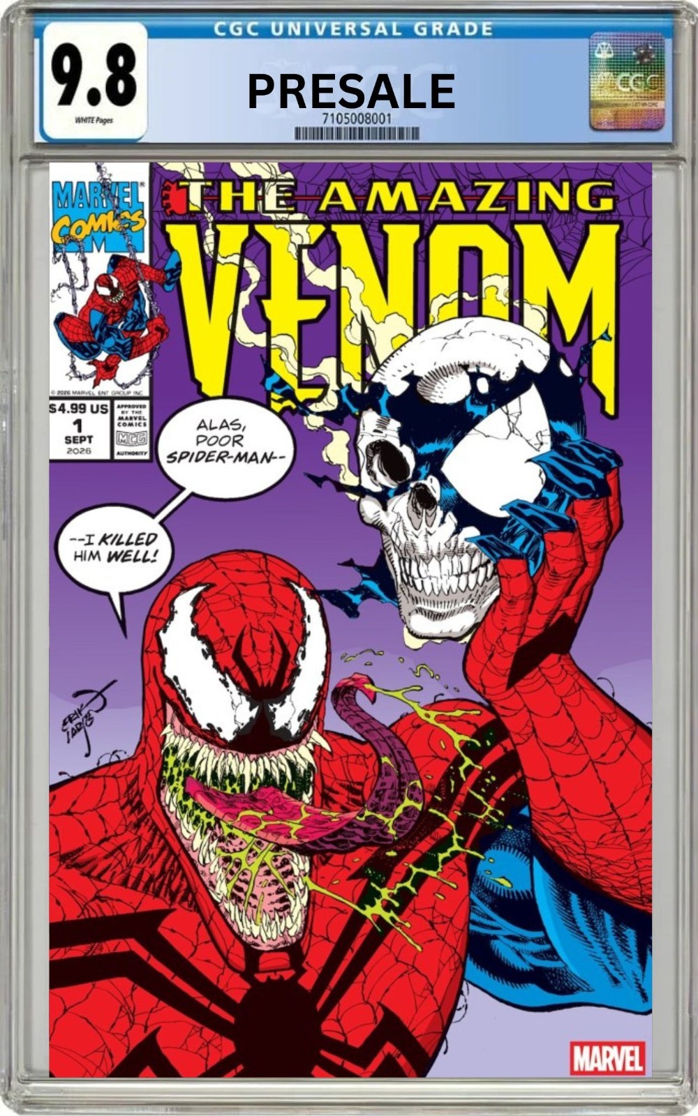 CGC 9.8 The Amazing Venom #1 Erik Larsen Homage Variant Cover Pre-Sale 9/30/26