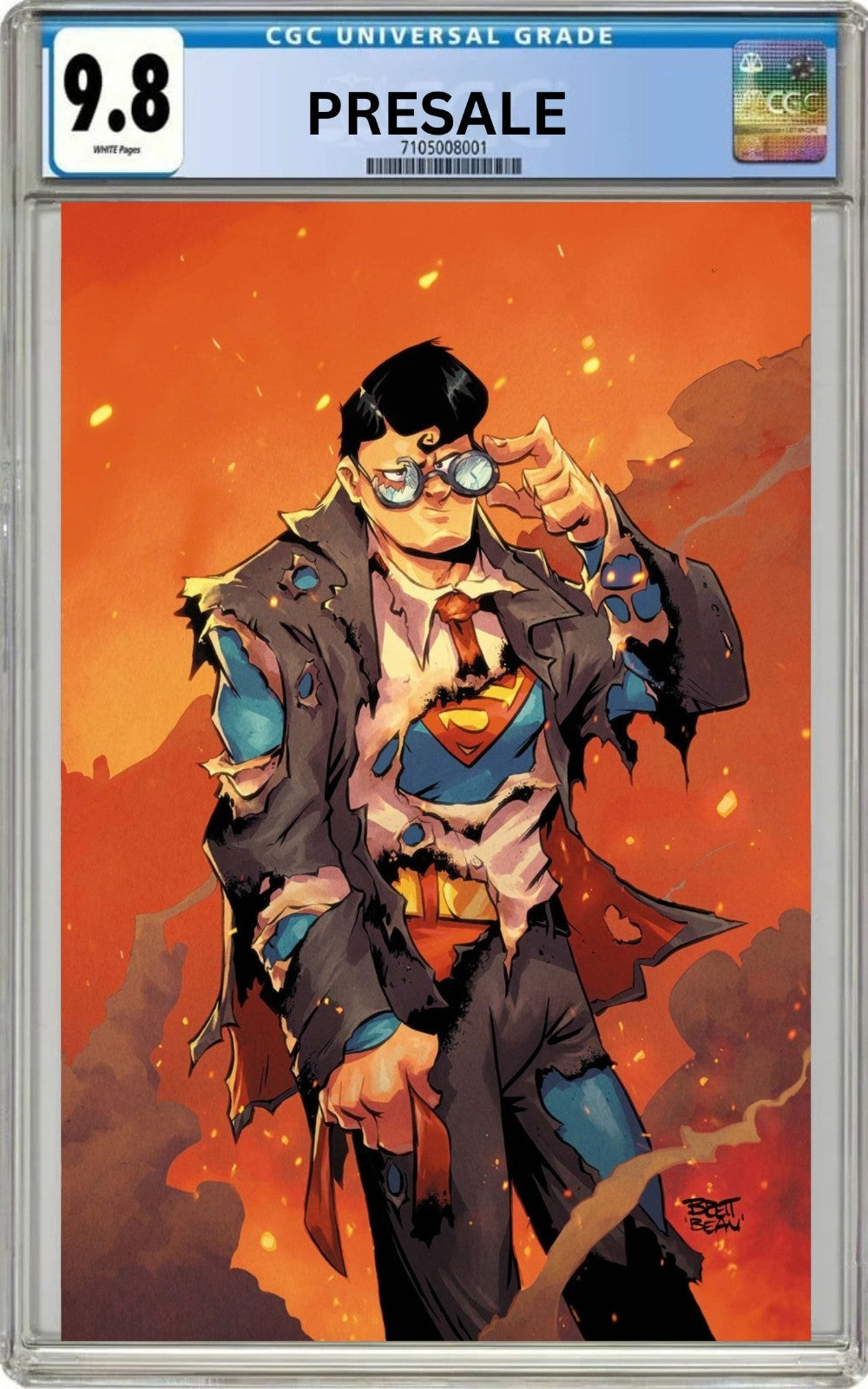 CGC 9.8 Superman #43 BRETT BEAN Clark Kent variant Cover "B" Pre-Sale 10/28/26