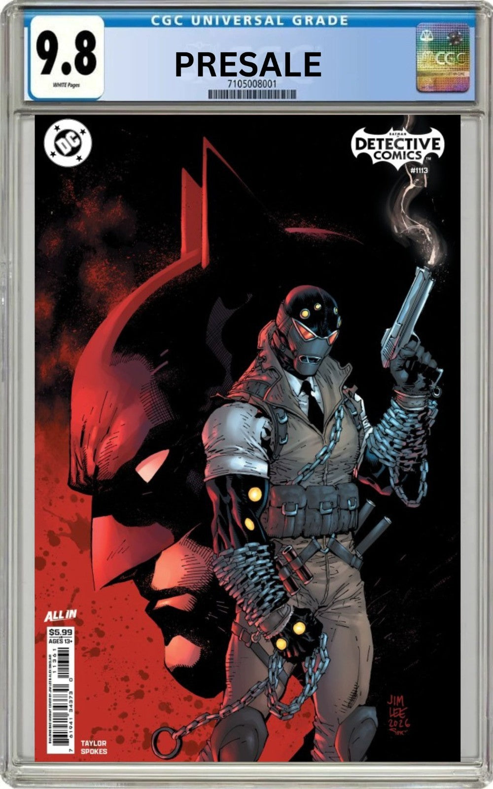 CGC 9.8 Detective Comics #1113 Jim Lee RHETORIC Variant Pre-Sale 9/16/26