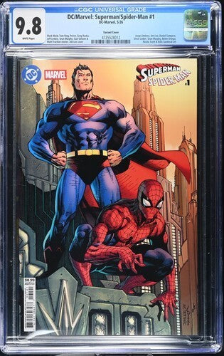 CGC 9.8 DC Marvel Superman Spider-Man #1 Jim Lee Variant Cover B **IN STOCK**
