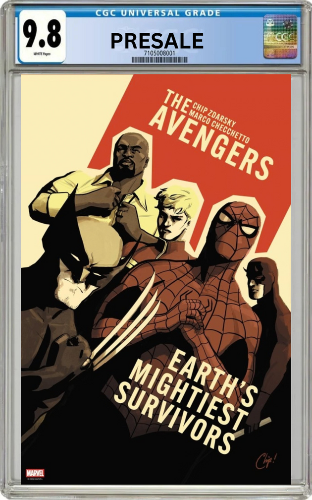 PRESALE 11/4/2026 CGC 9.8 Avengers #1 Chip Zdarsky 1:200 Variant Cover