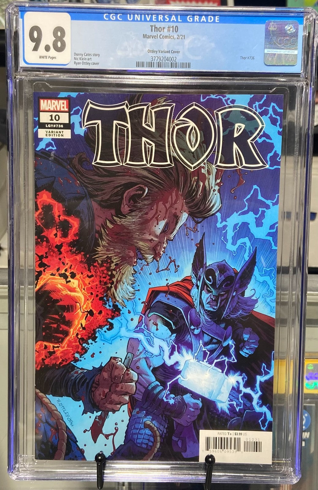 CGC 9.8 Thor #10 Ryan Ottley Variant cover Marvel Comics 2021