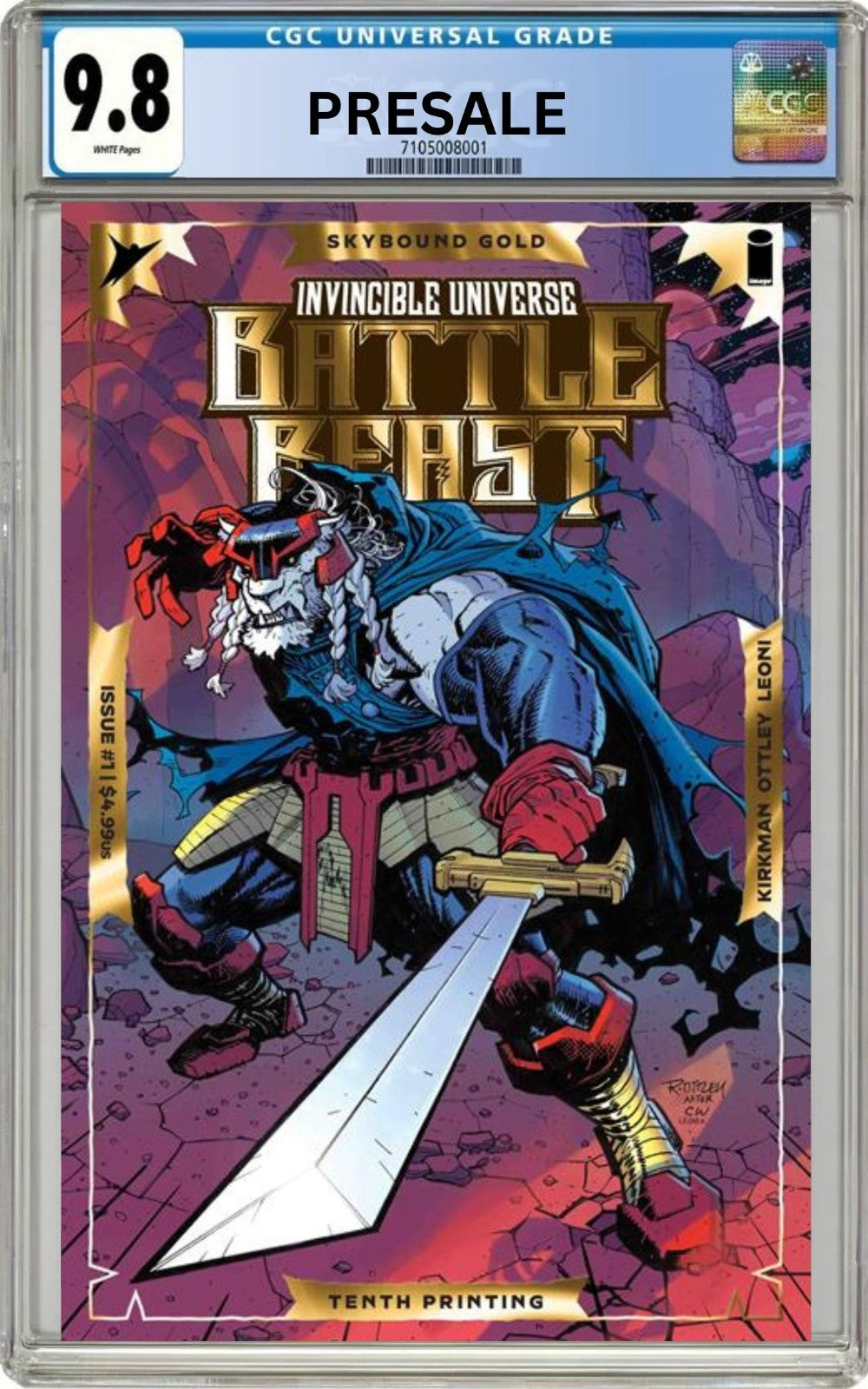 CGC 9.8 Invincible Universe Battle Beast #1 TENTH PRINT FOIL Pre-sale 10/14/26