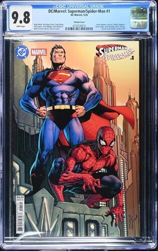 CGC 9.8 DC Marvel Superman Spider-Man #1 Jim Lee Variant Cover B **IN STOCK**