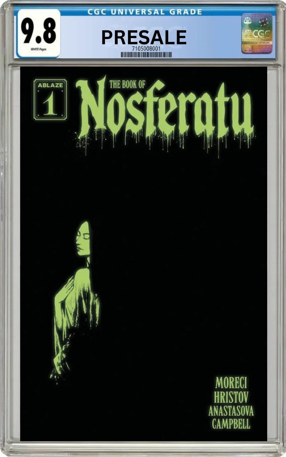 CGC 9.8 Book of Nosferatu #1 Todor Hristov GITD 1:20 Variant Pre-Sale 10/28/26