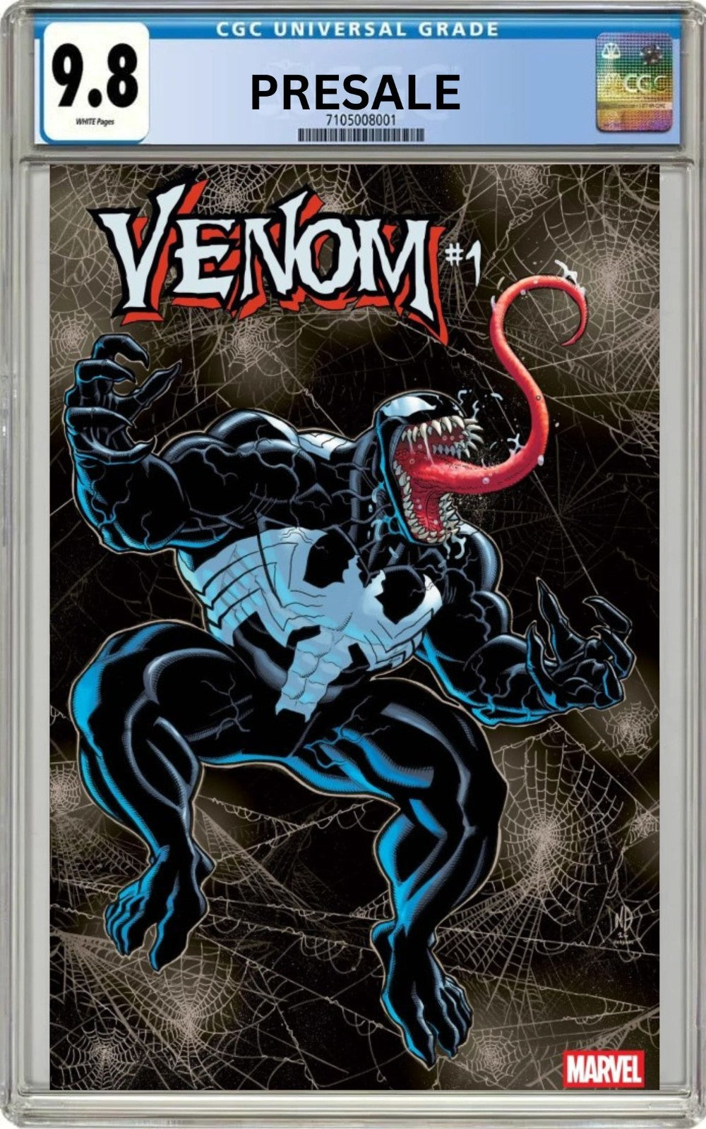 CGC 9.8 Venom #1 Nick Bradshaw 1:25 Incentive Variant Cover Pre-Sale 10/14/26
