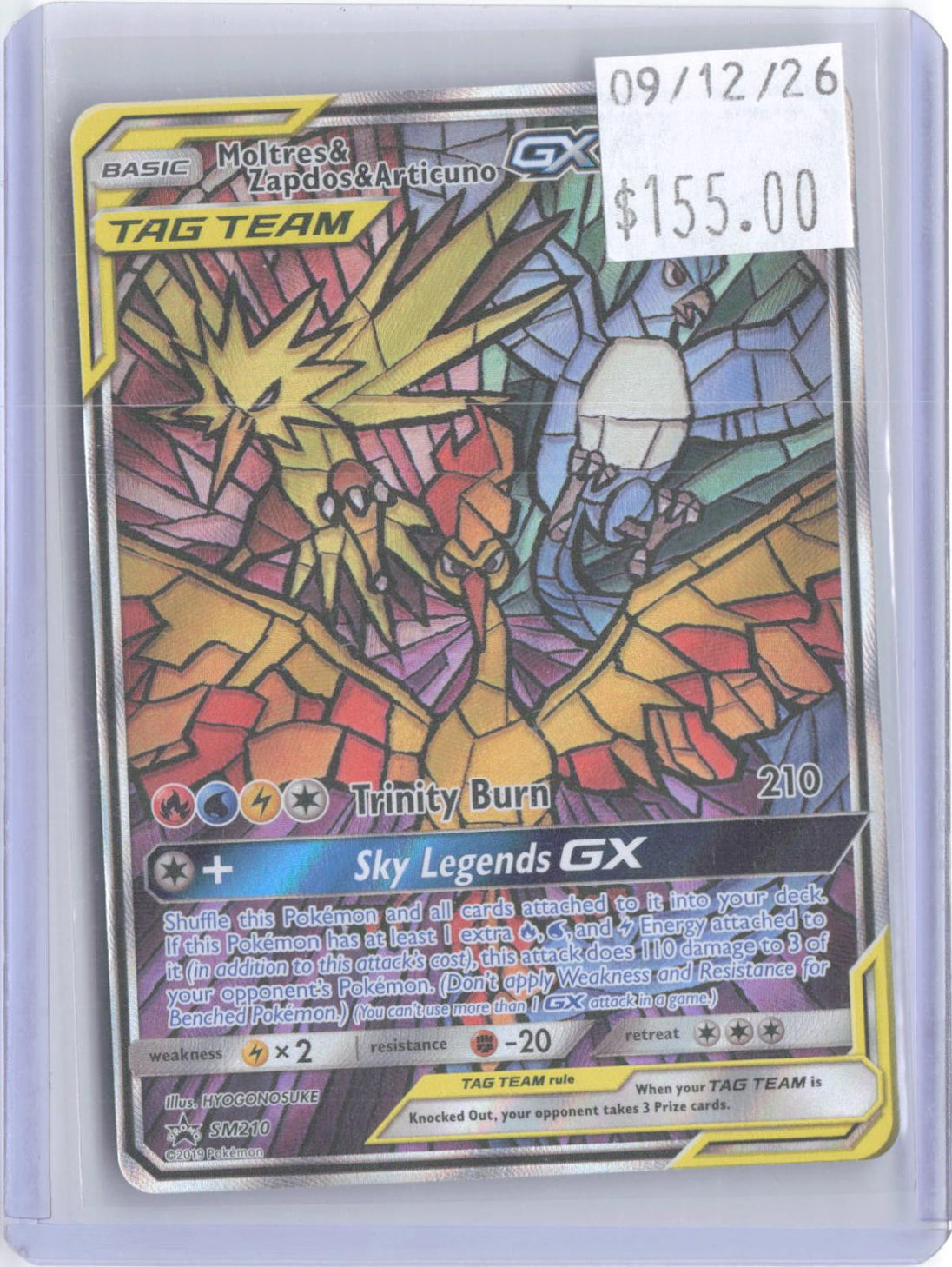 Moltres & Zapdos & Articuno GX SM210 Holo Promo Sun & Moon Promo Pokemon NM