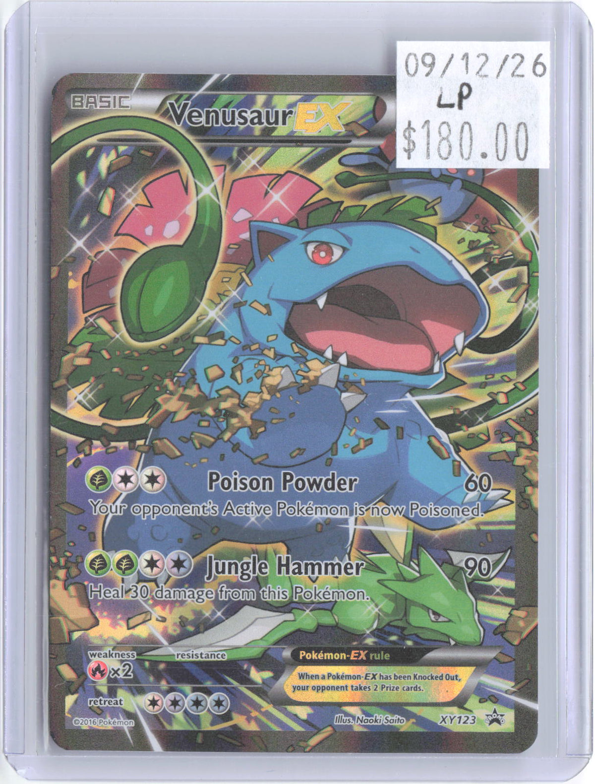 Venusaur EX XY123 Holo Promo XY Promo Pokemon Lightly Played