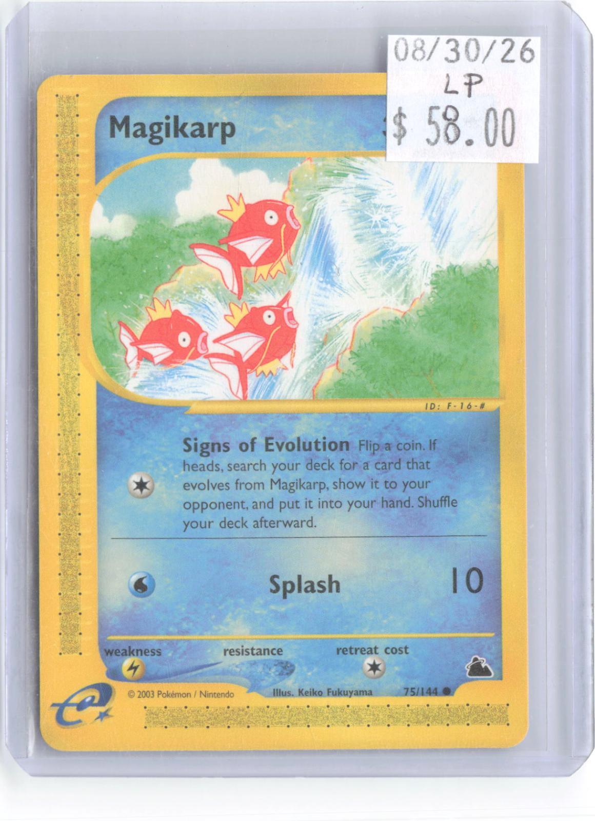 Magikarp 75/144 Common Skyridge Pokemon Lightly Played