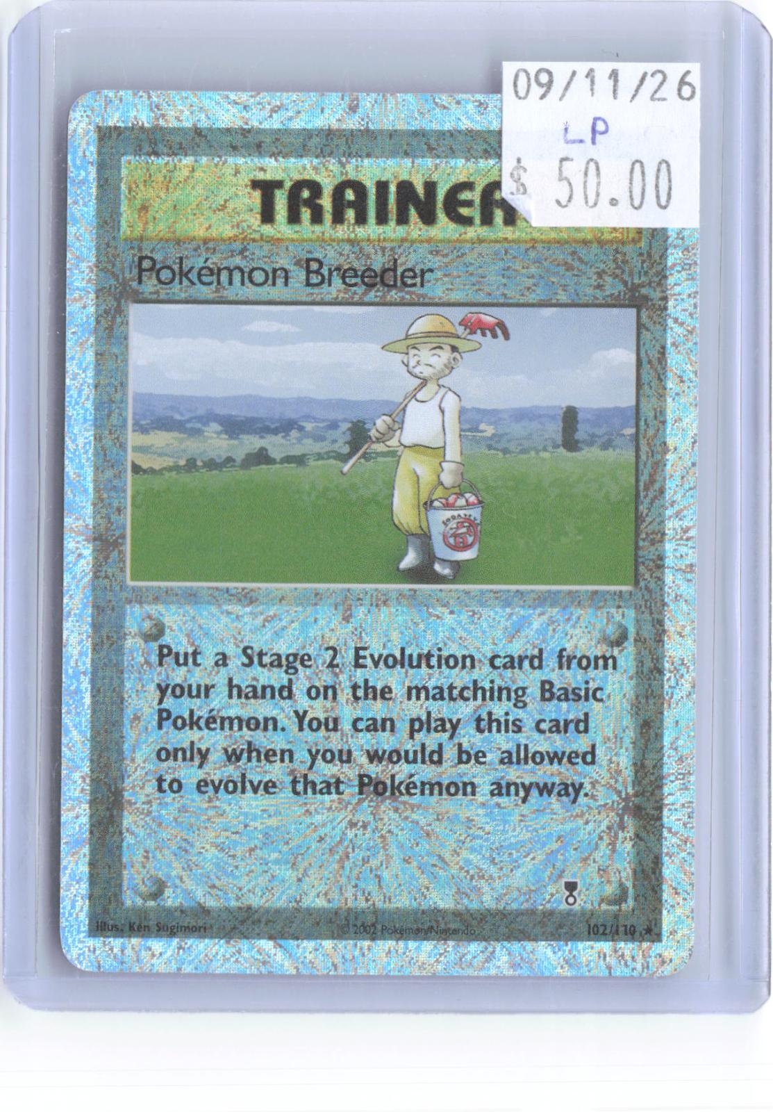 Pokemon Breeder 102/110 Rare Legendary Collection Pokemon Reverse Holo LP