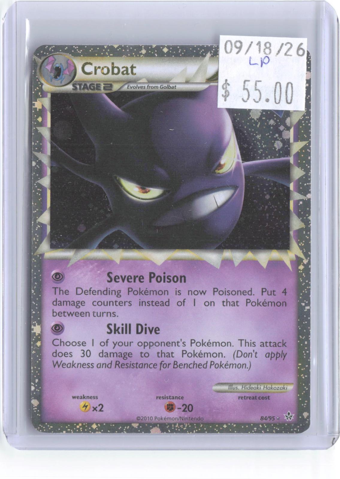 Crobat 84/95 Prime HGSS Unleashed Pokemon Holo Lightly Played